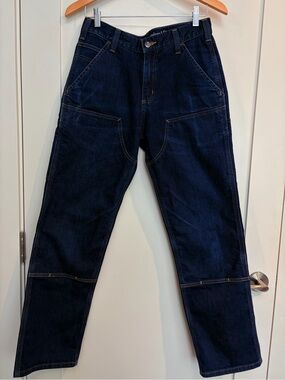 Carhartt Rugged Flex Double Front Denim Dungaree Relaxed Fit Utility Work Jeans